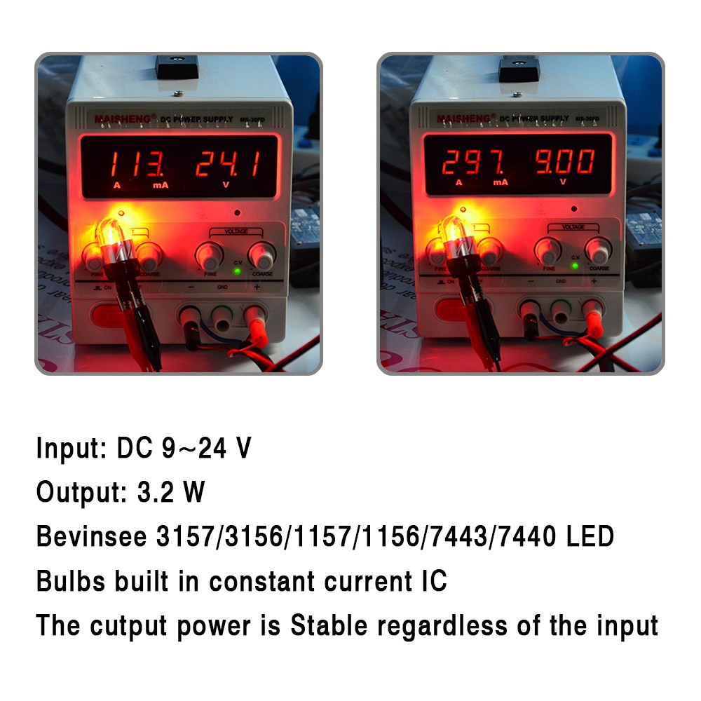 2x 3157 4114 4157 LED Parking Lights Turn Signal Lamps Bulbs 3000K Amber Yellow