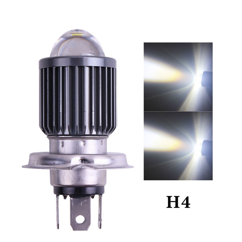 LED Headlights H4 Dual Color for Motorcycles Trucks SUVs with Aluminum Housing