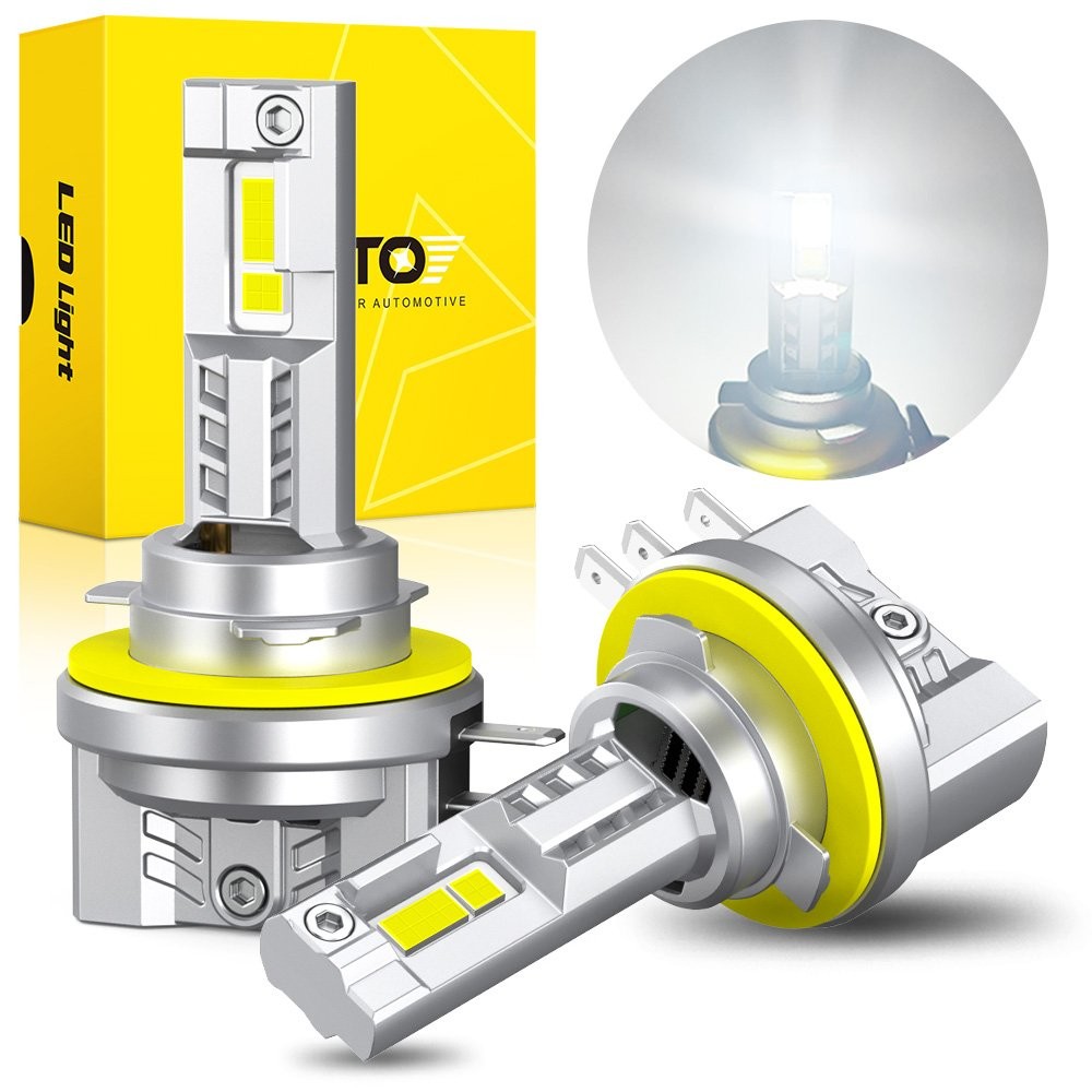 H15 LED Bulbs High Beam DRL Headlight Conversion Kit 24000LM Clear White 6500K