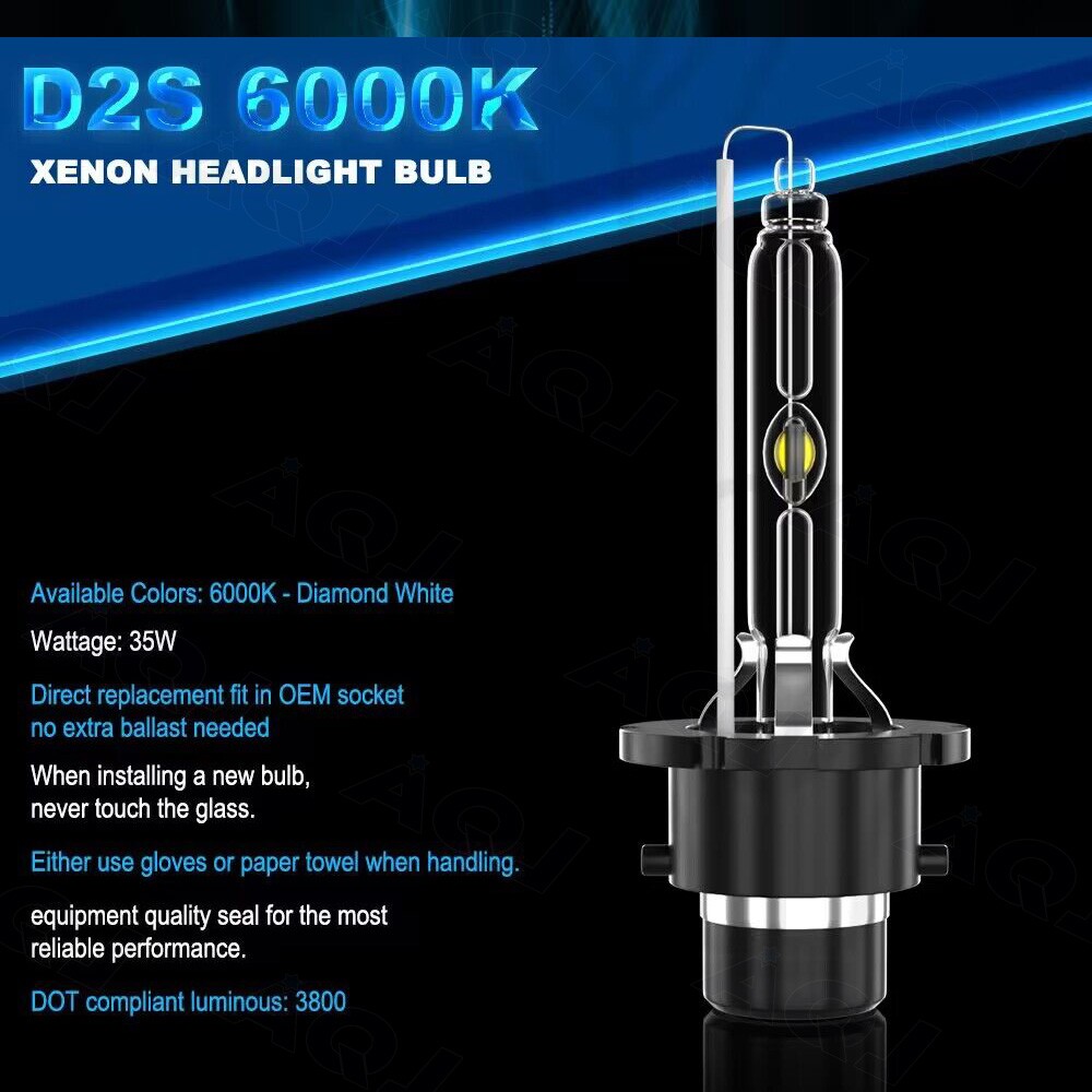 For Nissan Maxima 2002-2014 HID Headlight Hi/Lo Beam Light Bulbs-Kit 6000K White