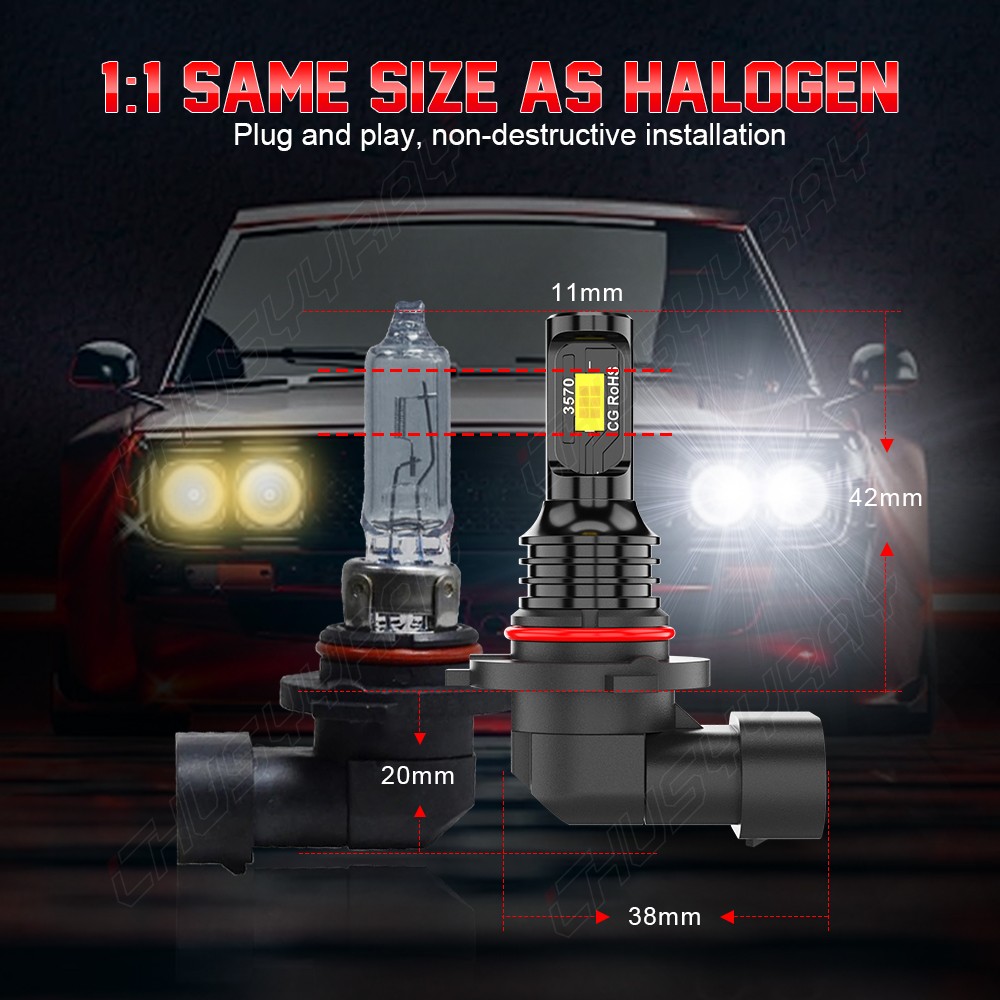 For 2016 2017 2018 Dodge RAM 1500 2500 3500 Led Headlight Hi/Lo&Fog light Bulbs