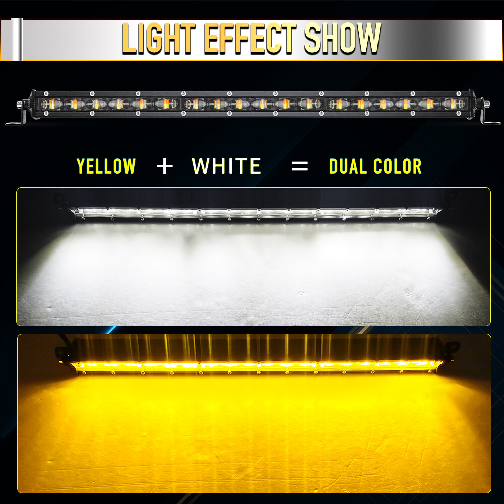 7 14 20 26 32 38 44 50″ Single Row Slim Spot LED Light Bar Offroad Truck ATV SUV