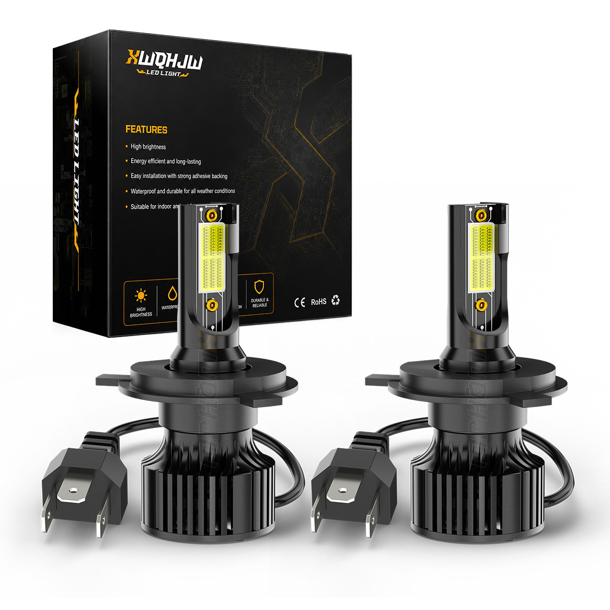 H4 9003 HB2 LED Headlight Bulbs Hi-Low Beam Kits 6000K 50W for Toyota Yaris CR-V