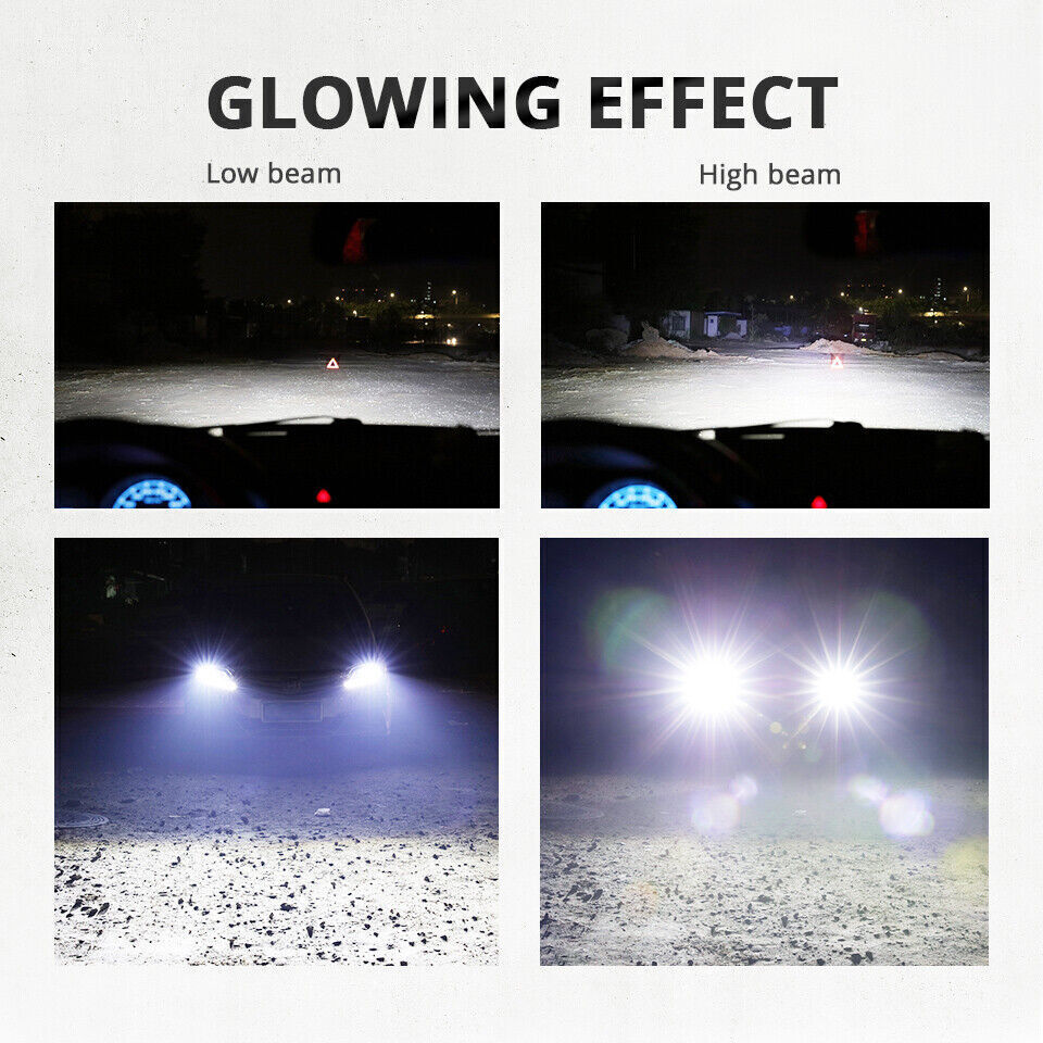 4/6 Sides H13 9008 High Low Beam LED Headlight Bulbs White 6000K Super Bright
