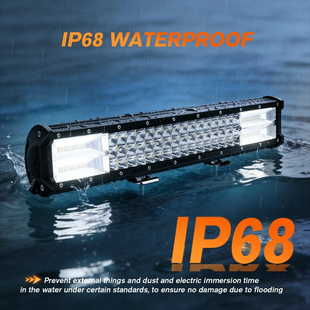 Tri-Row 20 26 34 42 52“ Led Light Bar Spot Flood Combo Lights Offroad Truck SUV