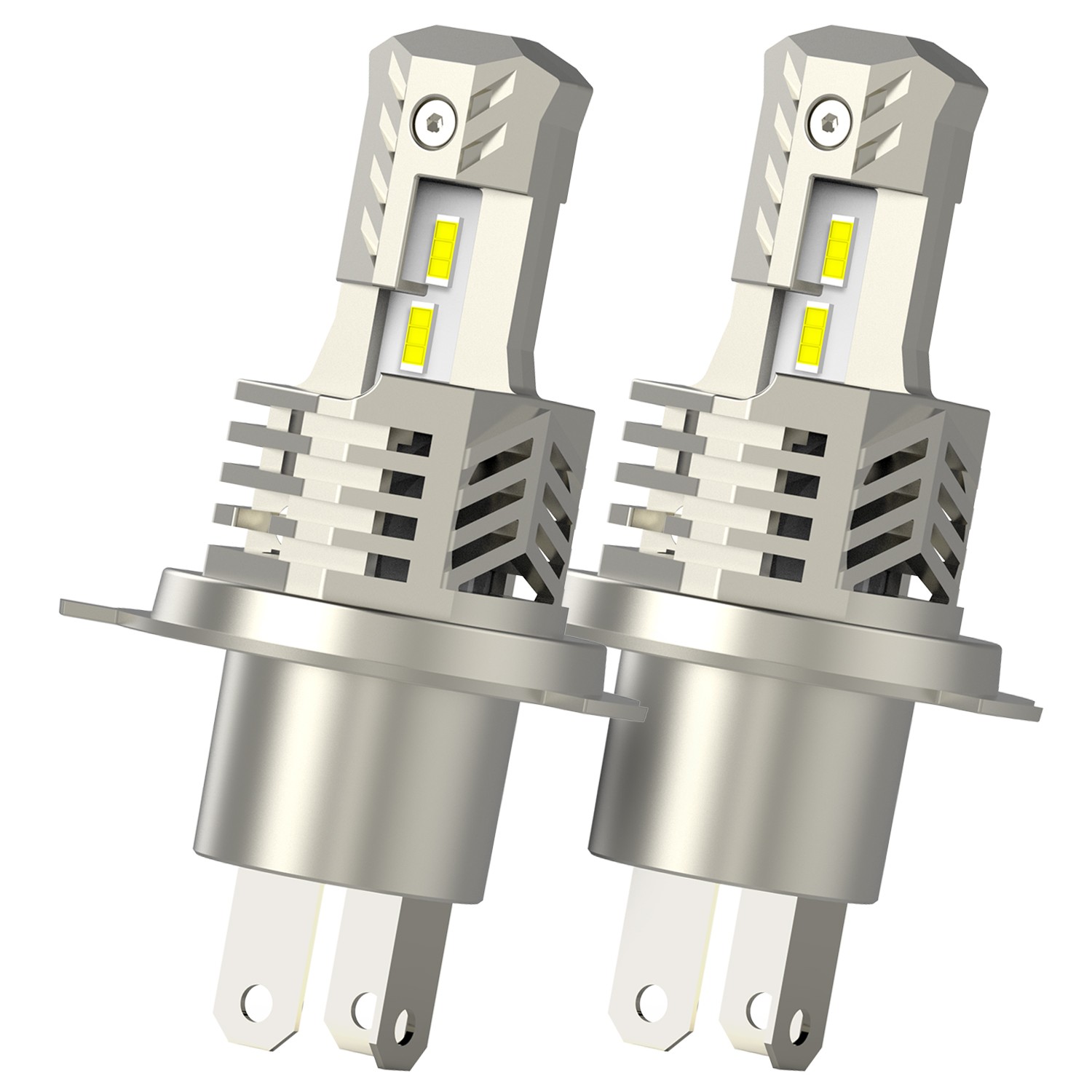 Pair H4 9003 LED Fog Light Bulbs White 6000K Headlamp Daytime Runninng Lamp Kit