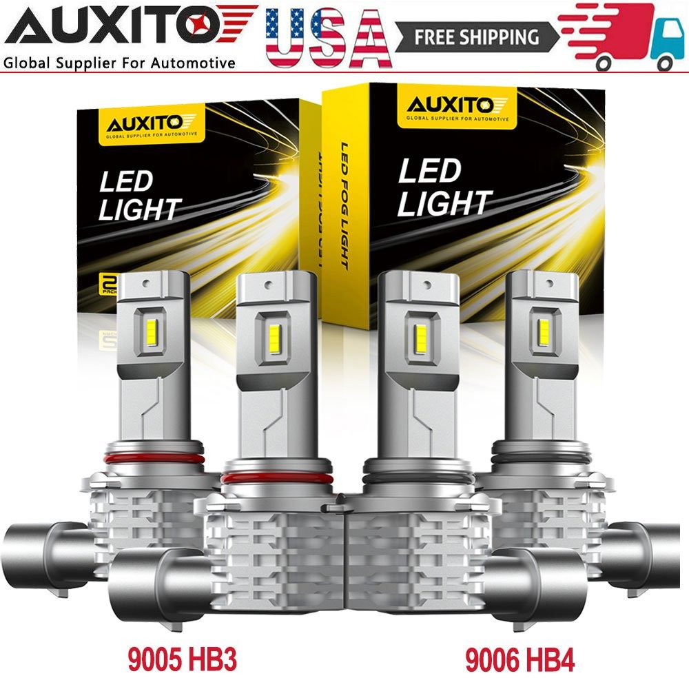 AUXITO 9005+9006 Combo LED Headlight 400W 720000LM High/Low Beam 6500K Bulbs Kit