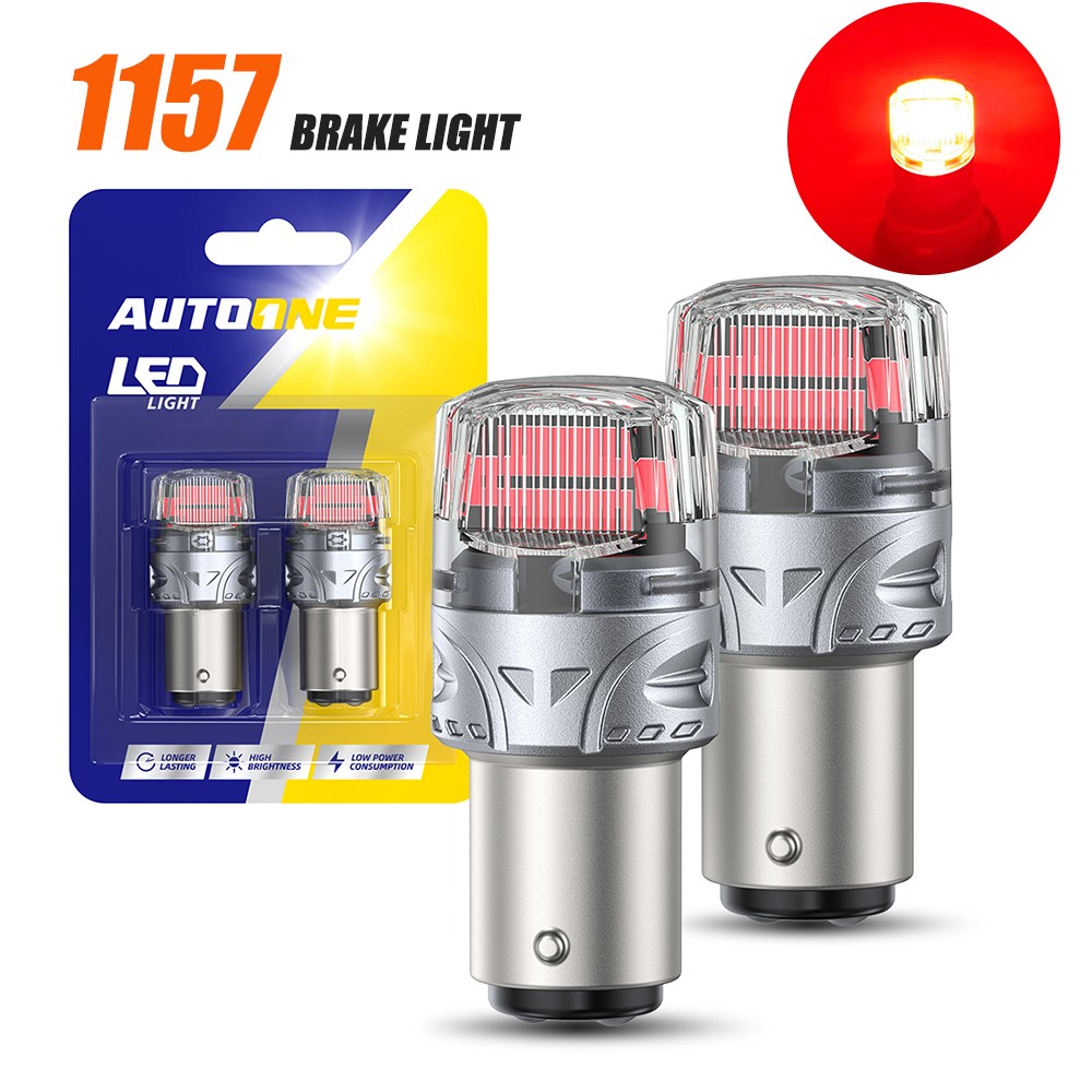 2X 1157 2057 2357 Red LED Stop Turn Signal Brake Tail Light Bulbs BAY15D 1000LM