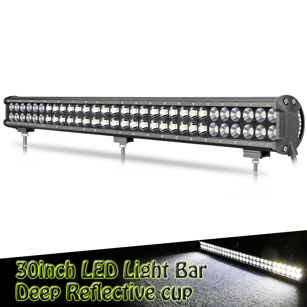Dual Row LED Light Bar Pods 4″/7″/12″/20″/28″ Spot Flood Offroad Truck Driving