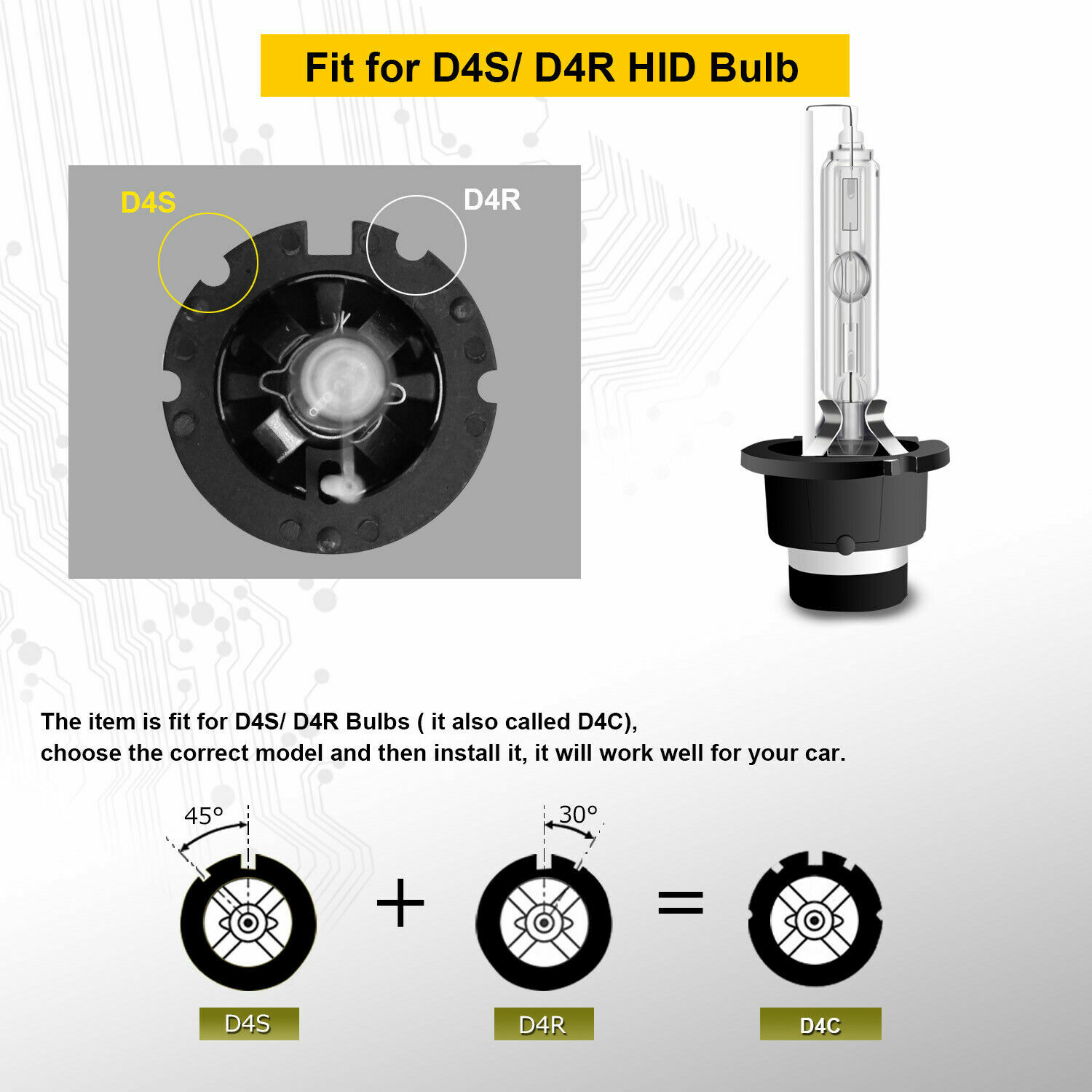2PCS NEW OEM D4S 42402 66440 6000K FOR LEXUS TOYOTA HID XENON HEADLIGHT BULBS