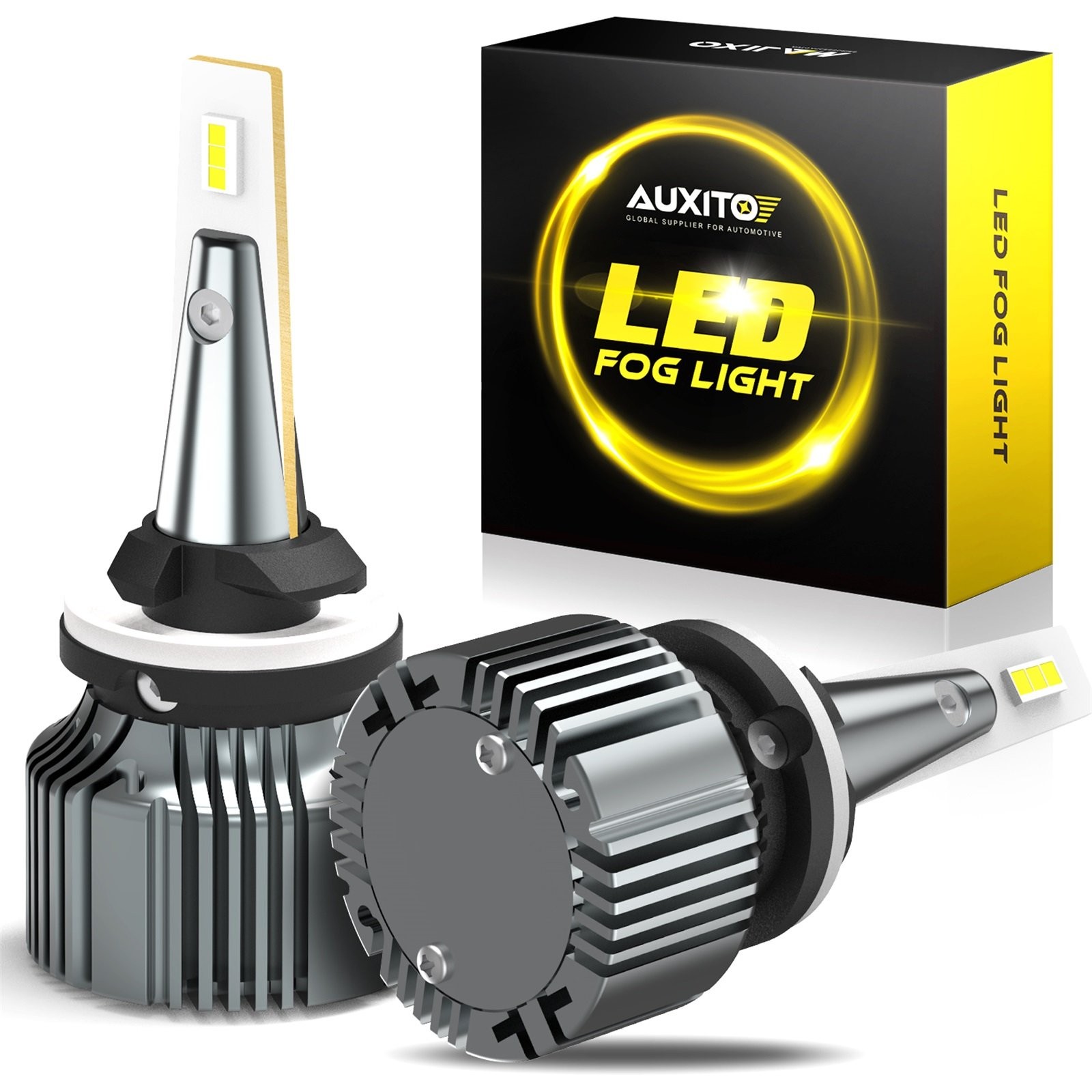 Pair AUXITO H27W/2 881 6500K LED Fog Light Driving DRL Bulbs 3000LM 12V Lighting