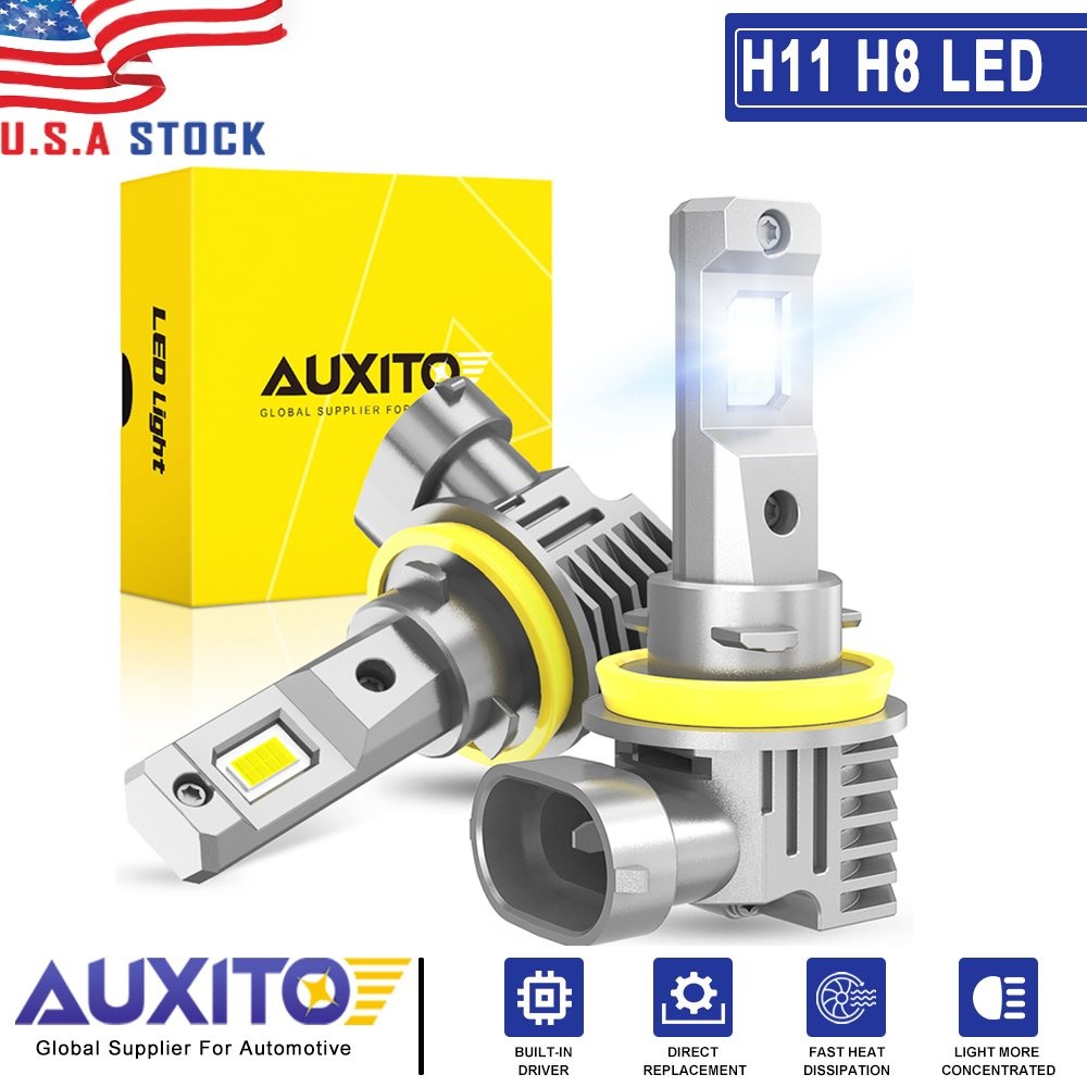 H11 LED Bulbs Low Beam Headlight Conversion Kit 6500K Replace Halogen Headlamps