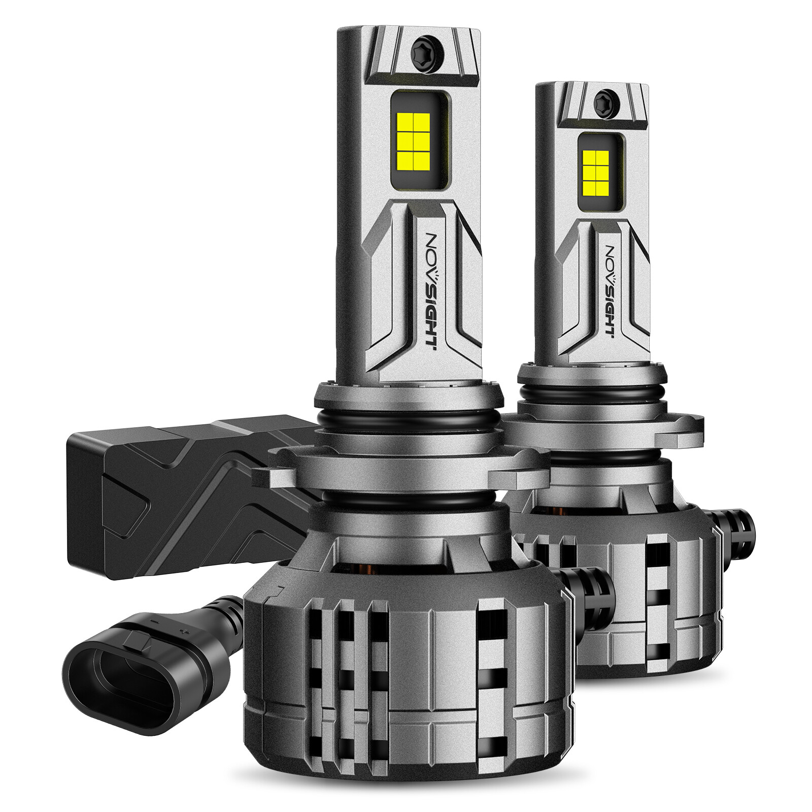 NOVSIGHT 9005 9006 LED Headlight Bulbs High Low Beam Bright White 200W 40000LM