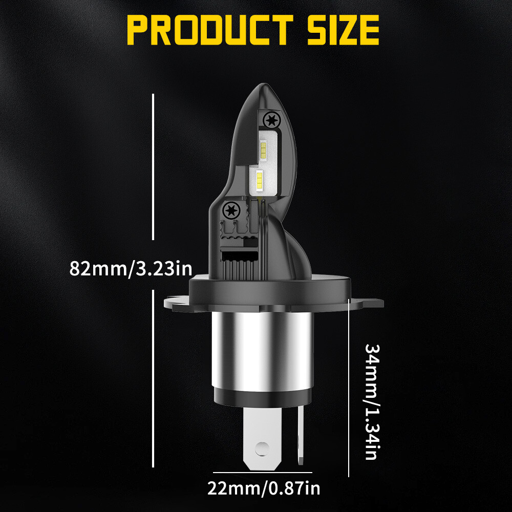 9003 H4 LED Headlight Bulbs Kit 1000W 100000LM High/Low Beam Super Bright White