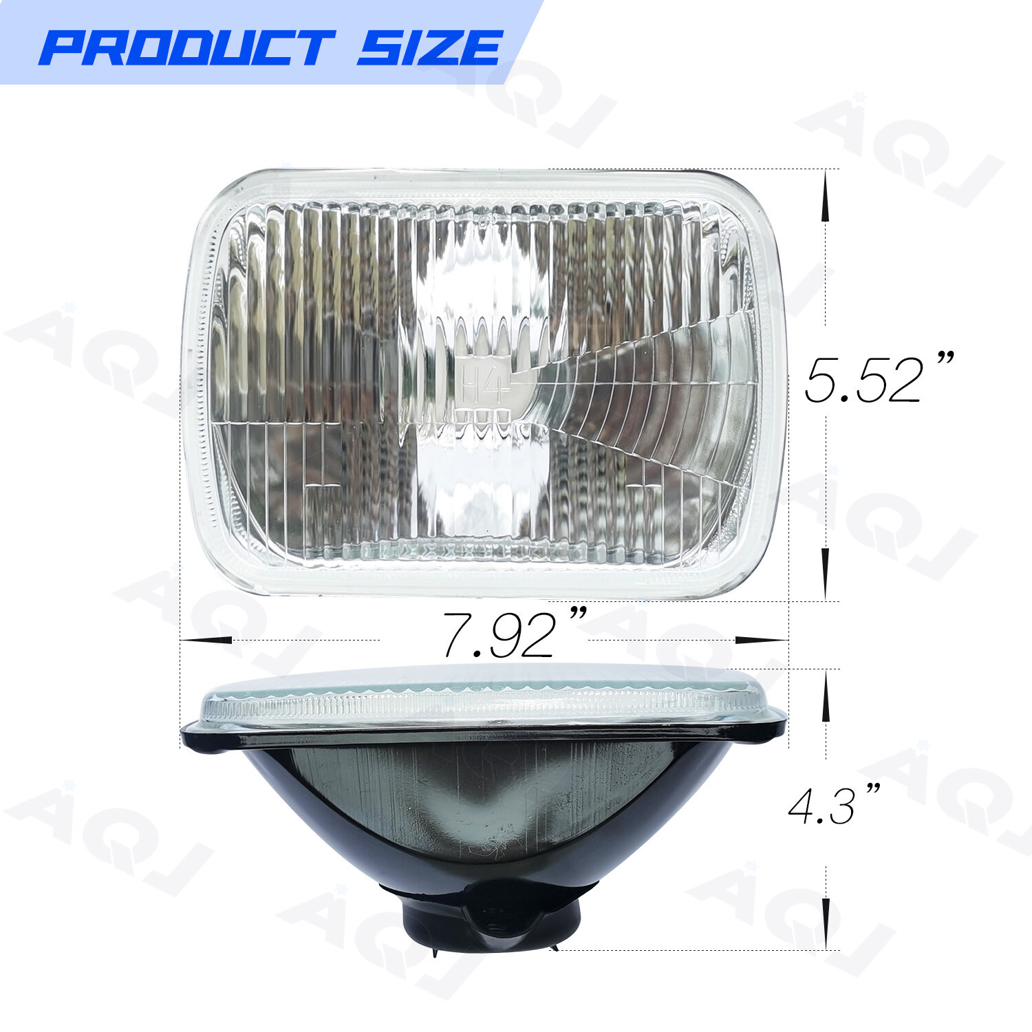DOT 2x 100W 5×7″ 7×6″ LED Headlights Hi/Low Fit for Ford F-650 F-750 2000-2015