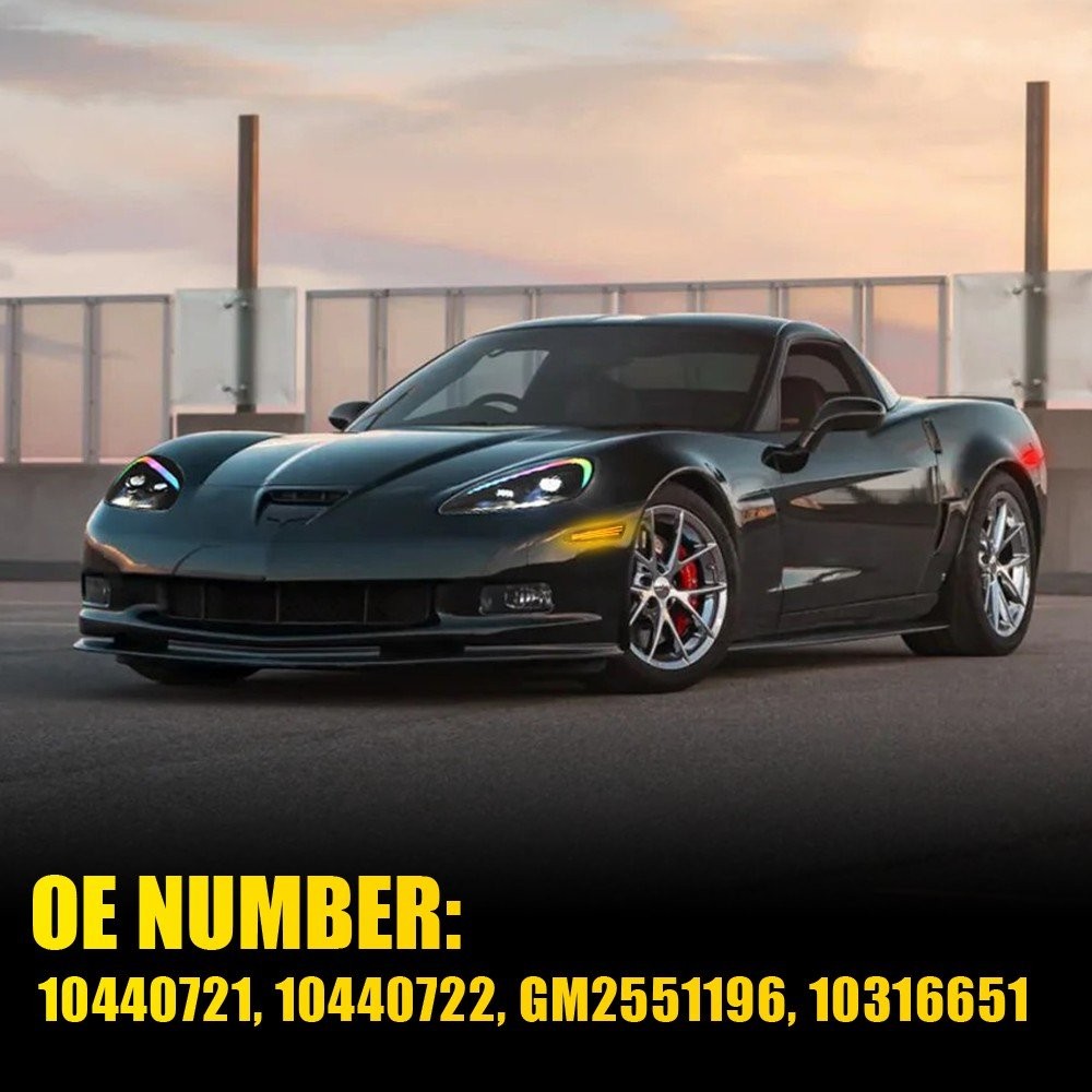3-Row LED Side Marker Front+Rear Lights For 05-13 Chevrolet Corvette 10316651 C6
