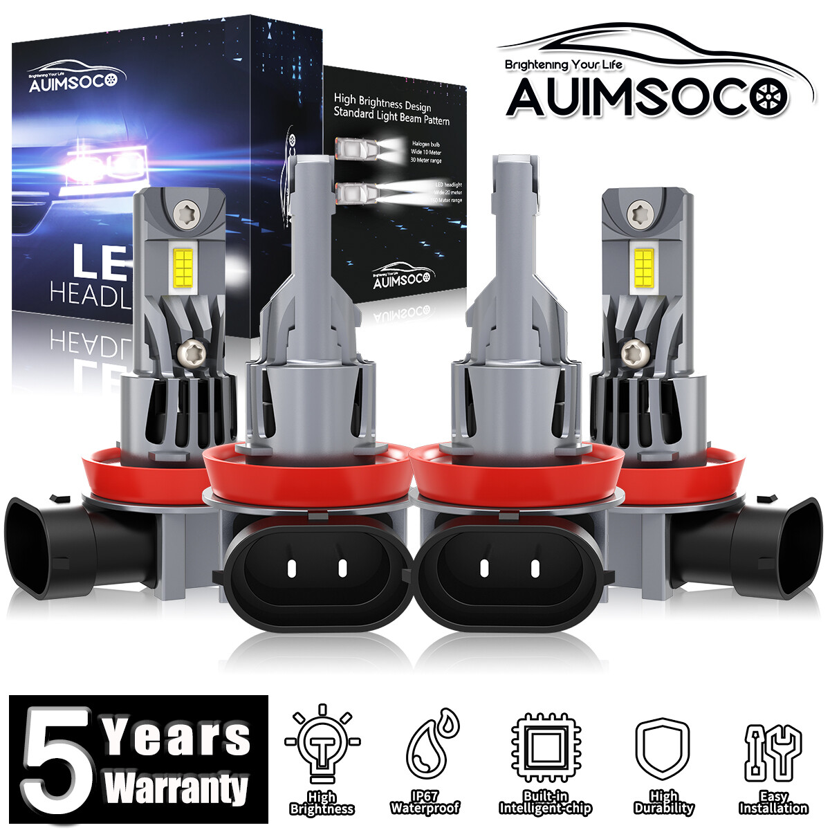 For Nissan Sentra 2013-2024 2025 6x LED Headlight Kit Bulbs 72000LM Super Bright