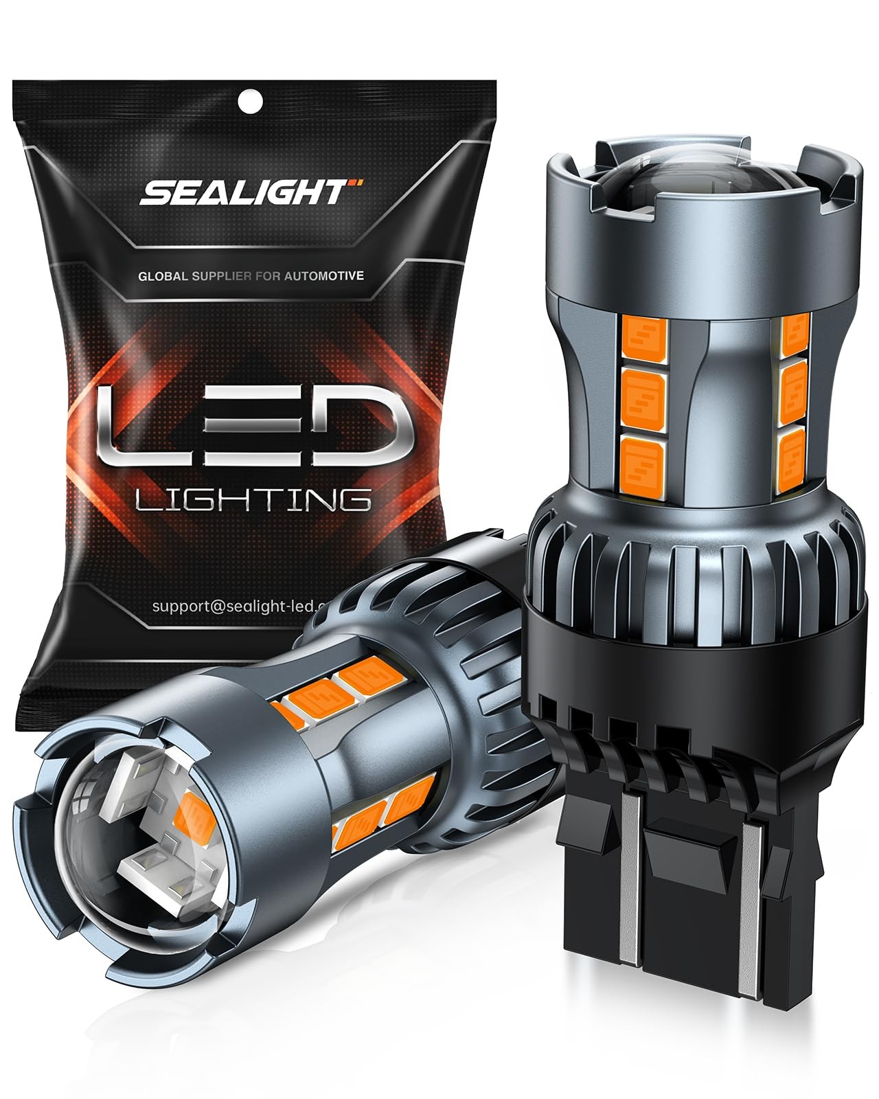 SEALIGHT 7443 7440 LED Bulb Amber Turn Signal Lights, T20 7441 7444 992 W21W LED