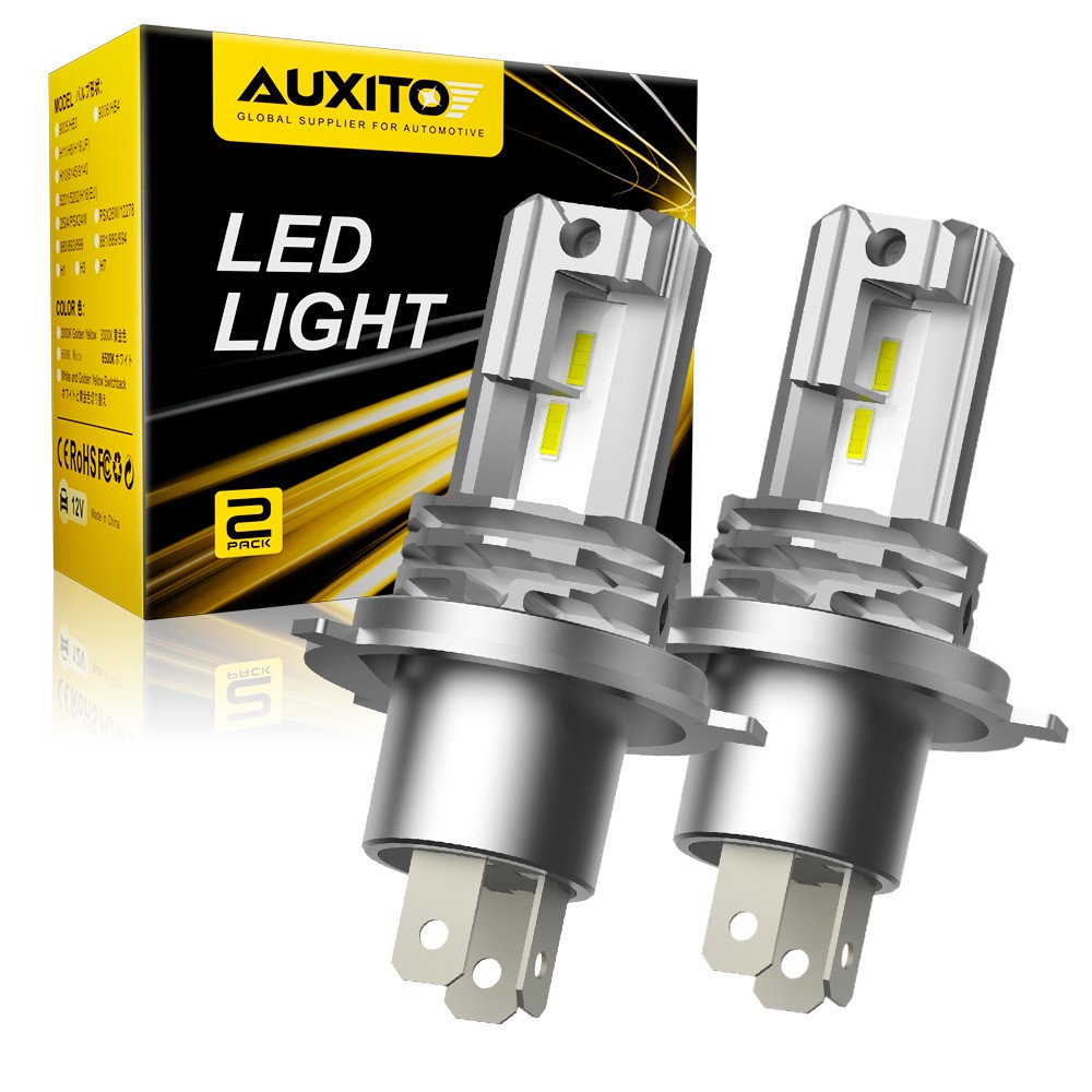 2pcs H4 AUXITO 9003 HB2 24000LM Headlight LED High Beam Low 6500K Bulbs M4
