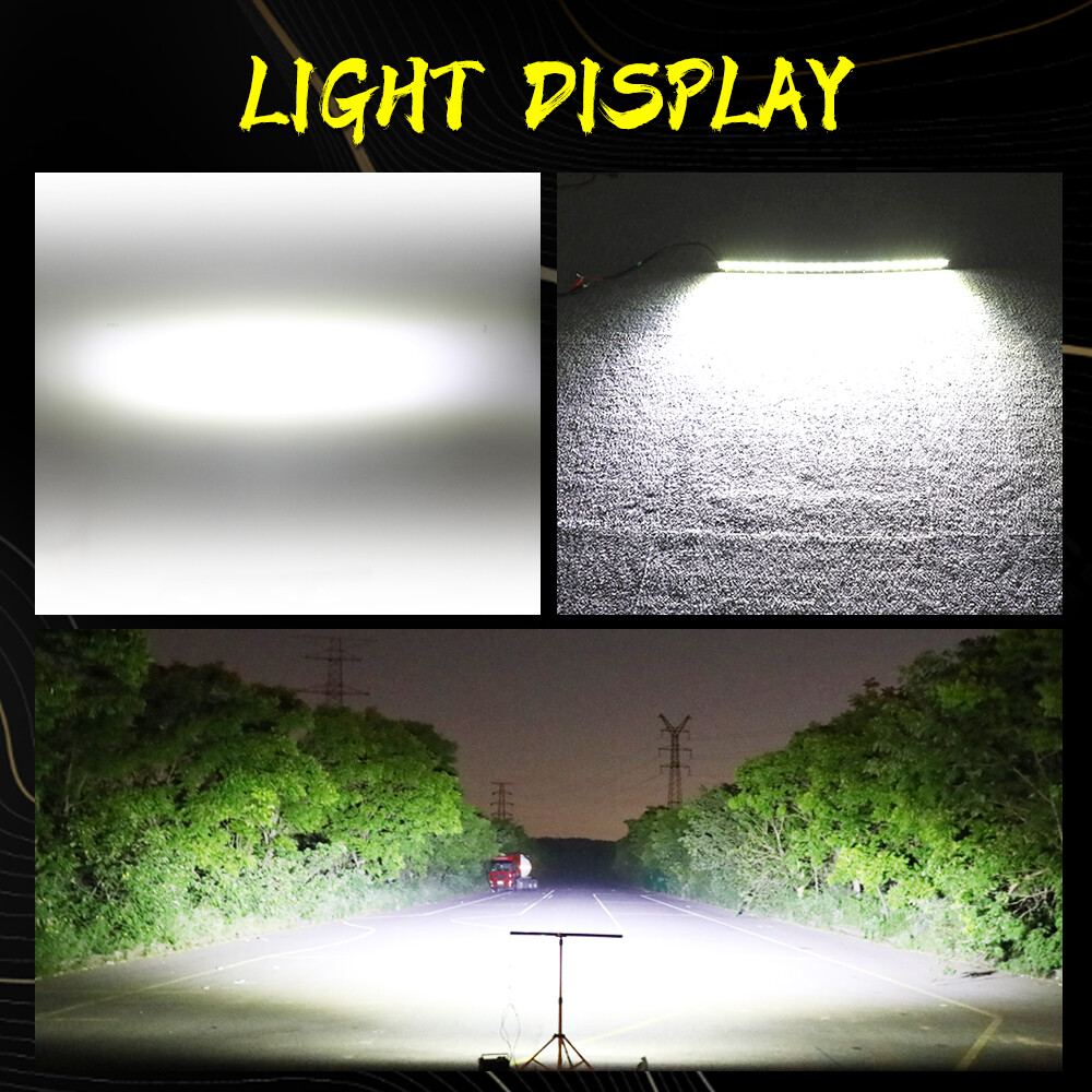 Slim Curved 20 26 32 38 44 50″ LED Light Bar Single Row Off Road Driving ATV SUV