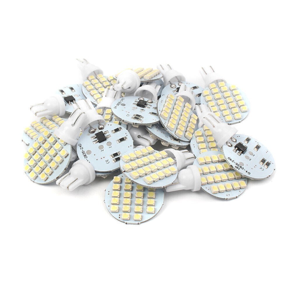 20x T10/921/194 RV Trailer Landscaping 24SMD Interior LED Light Bulb Super White