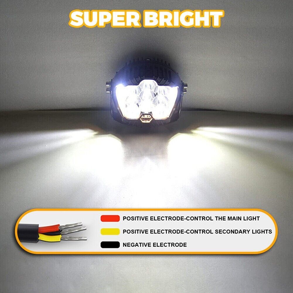 1X RGB 5/7inch LED Work Light Car Pods Spot Flood Combo Offroad Driving Fog Lamp