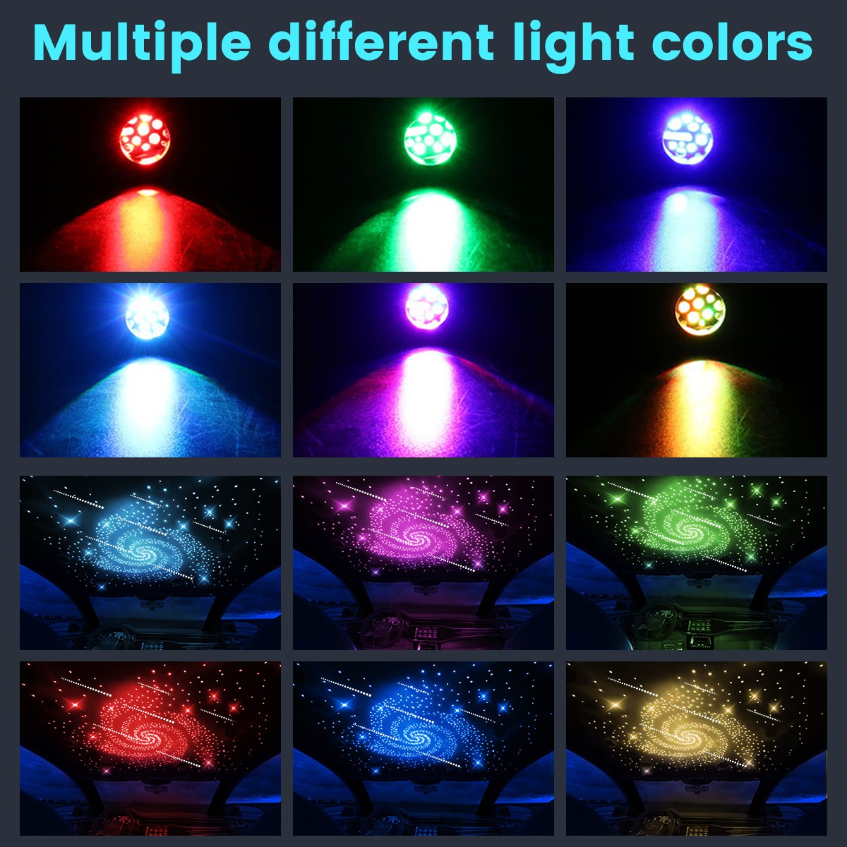 Starlight Car Floor Mats Starlight headliner kit+RGB Interior Ambient Lights