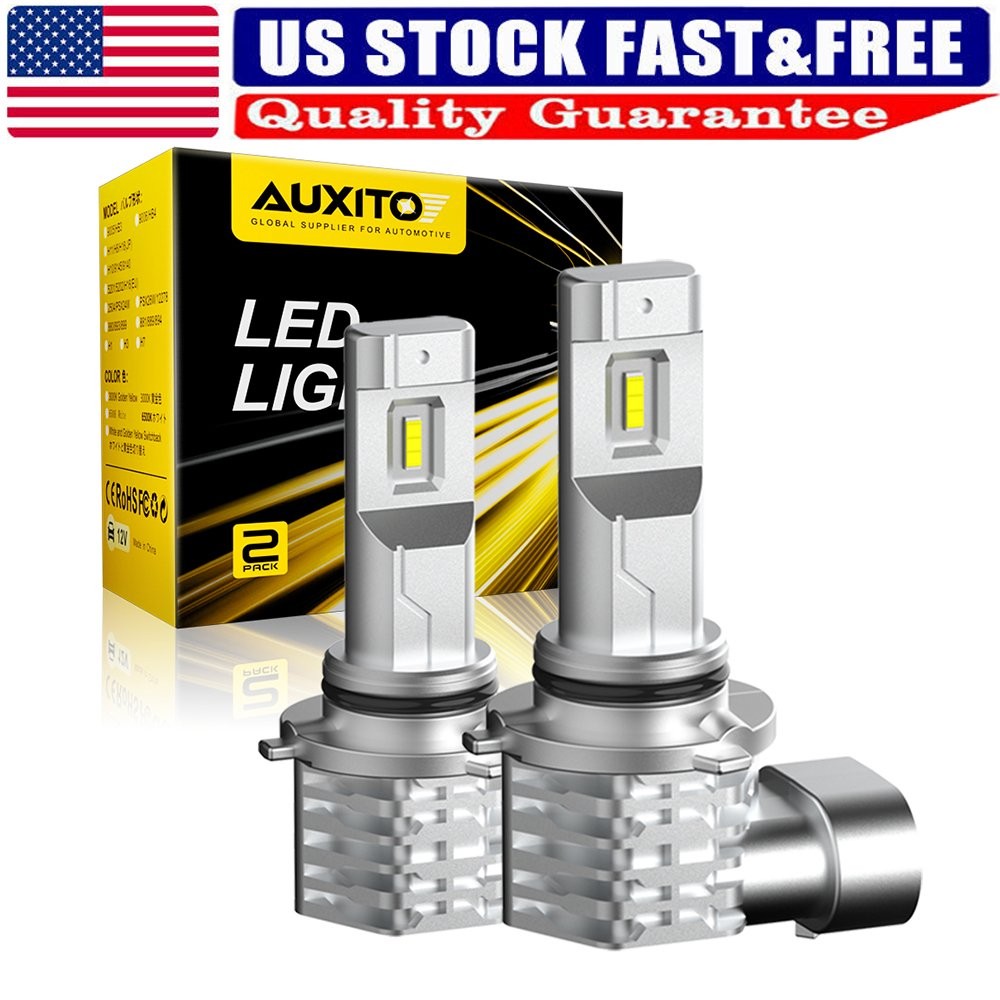2PCS 9006 AUXITO HB4 LED Headlight Low Beam 6500K Bulbs Combo Kit White CANBUS