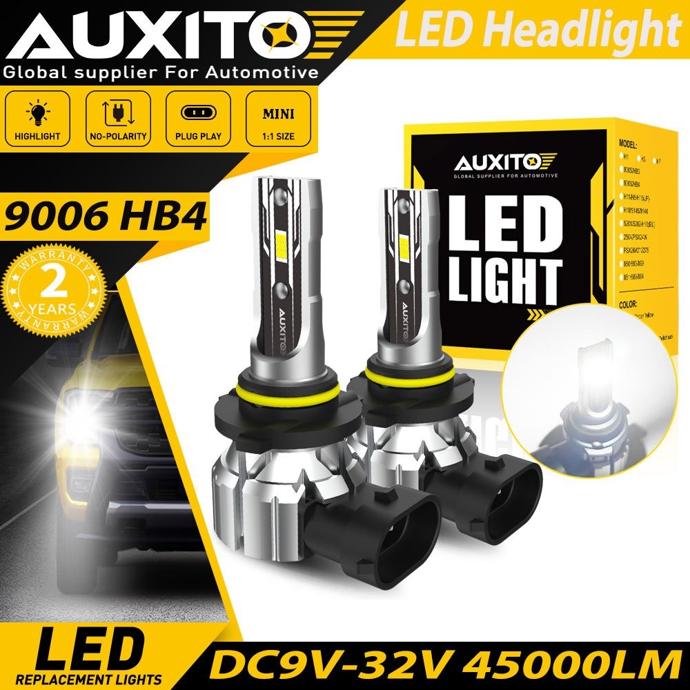 AUXITO 9006 HB4 Low Beam LED Headlight Bulbs 60W 6000K Replace Halogen White E2