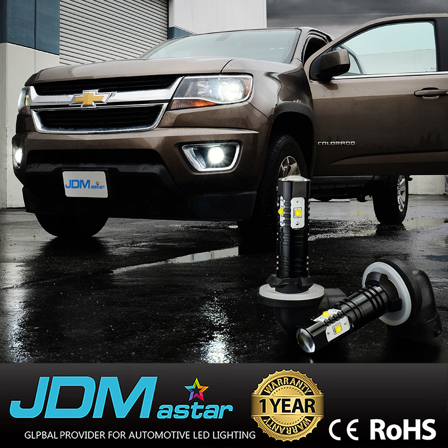 JDM ASTAR 2X 881 6000K White LED Fog Lights Driving Bulbs 886 889 894 896 H27W/2