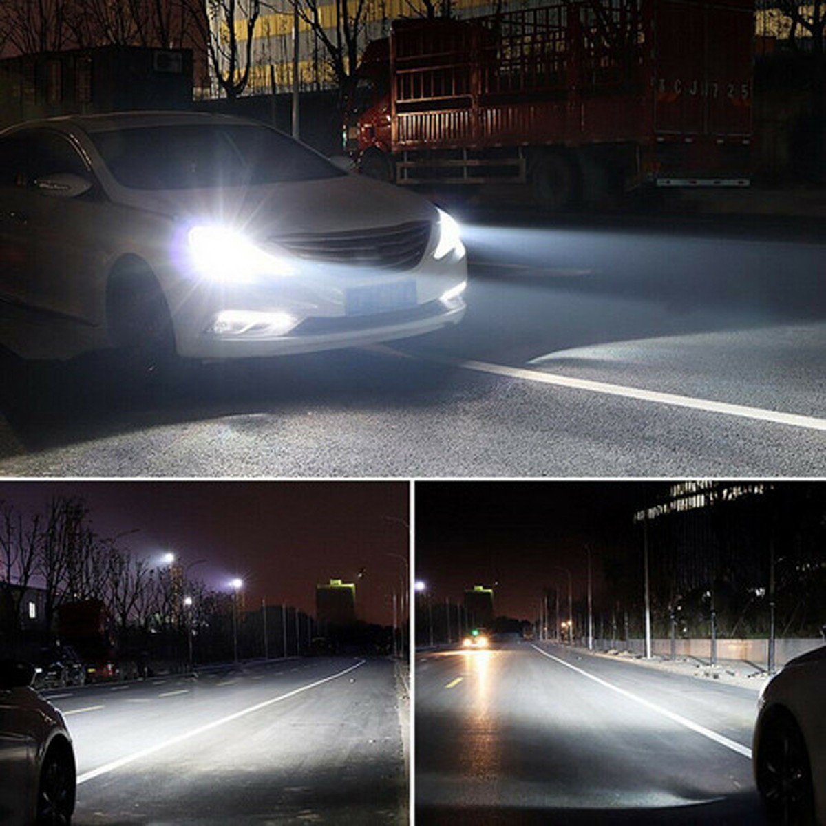 LED Headlight Bulbs 9005 HB3 High Kit Low Beam Plug&Play 2X 6000K Super White