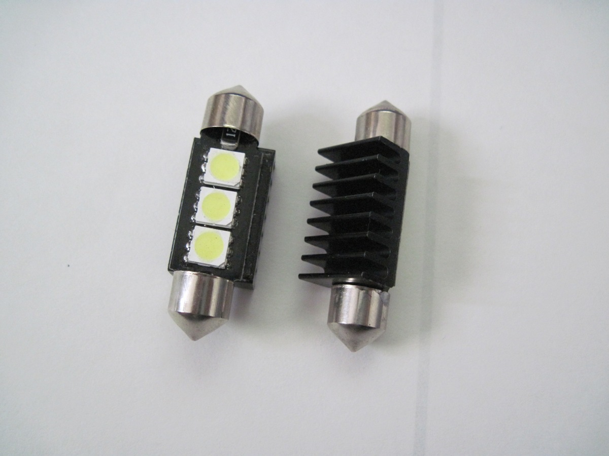 2 pcs canbus error free 6418 37mm 5050 smd led with heatsink Fit BMW