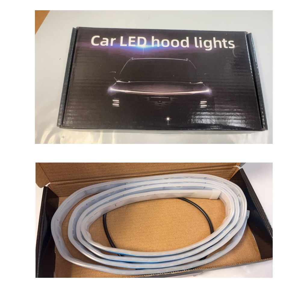 180cm 12V Car Waterproof Front Hood LED Daytime Running Decorative Flexible Ligh