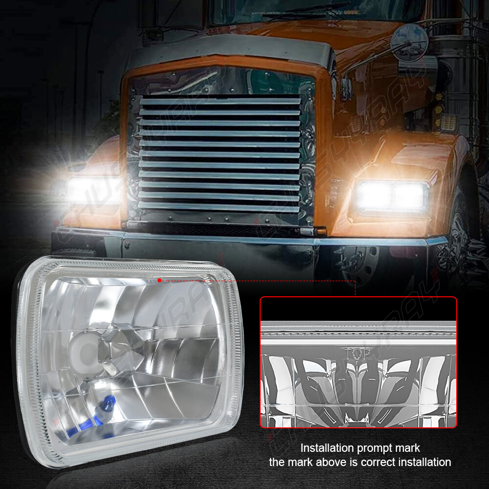 Pair For Sterling Truck 5×7“ 7“x6″ Commercial Truck LED Headlight Hi/Lo Beam