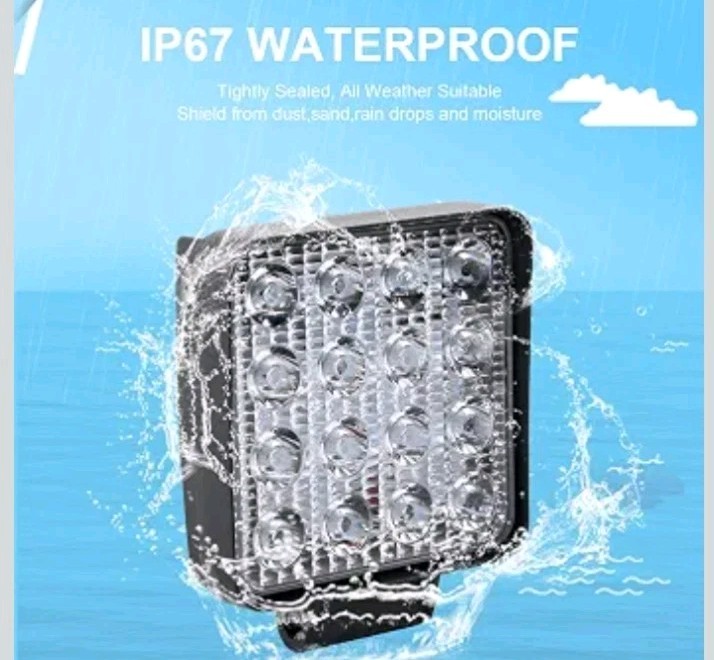 8PCS 48W Led Work Lights 4inch Square Off-road Lights Flood Led Light Pods…