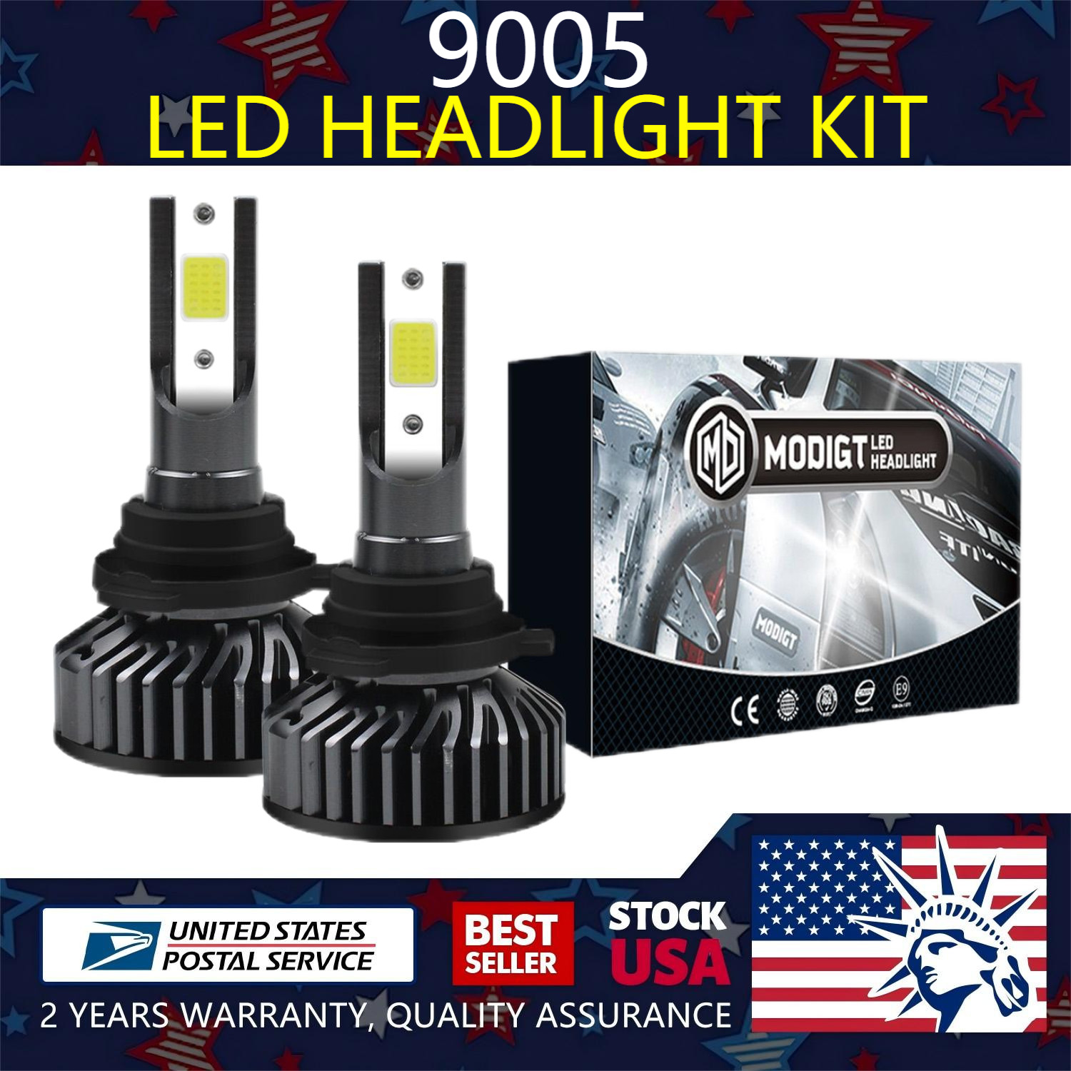 Copper substrate 9005 HB3 LED Headlight Kit Bulbs High Beam White 20000LM/set