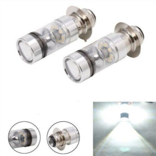 2PCS H6 100W LED Headlight Bulbs For Yamaha YFZ450 2004-2009 6000K White