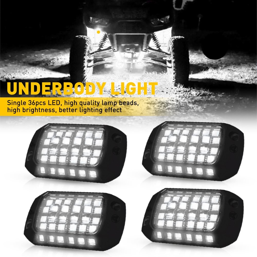 Red White LED Blue Chassis Lights 36LEDs IP68 Waterproof Car Truck Motorcycle