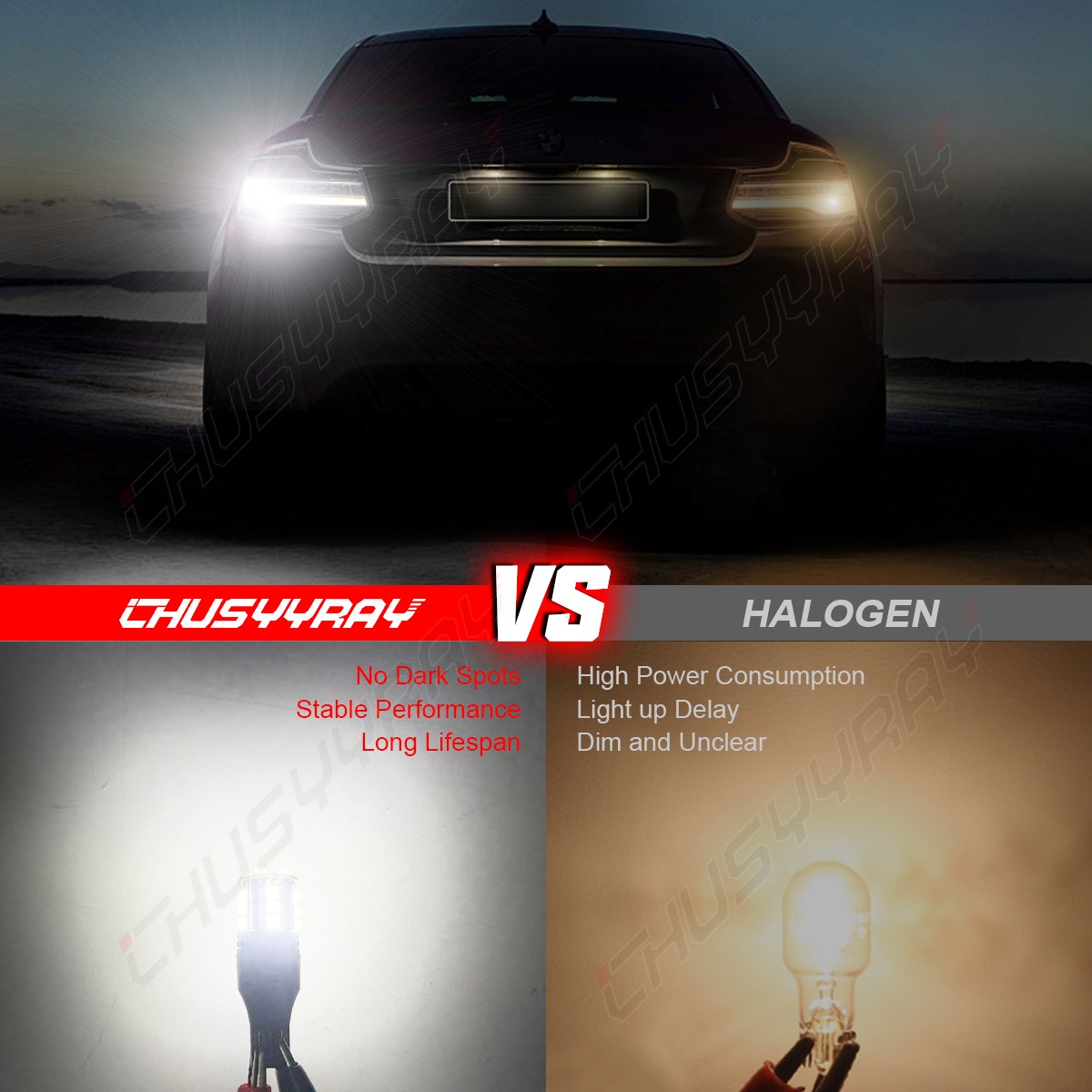 2pcs T15 921 Super Bright White LED Bulbs Back up Reverse Light for Lexus