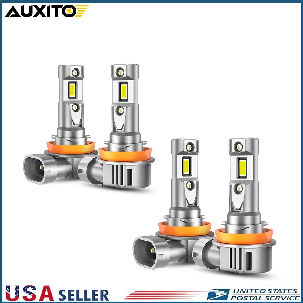 4PCS OXILAM H11 H8 H9 LED Headlight Bulb Low Beam 6500K Pure White High Power A