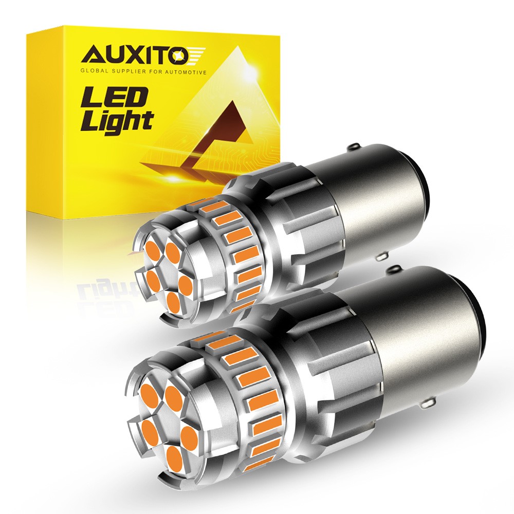AUXITO 3000K Amber LED Front Turn Signal DRL Parking Light Bulb 1157 P21/5W 2357