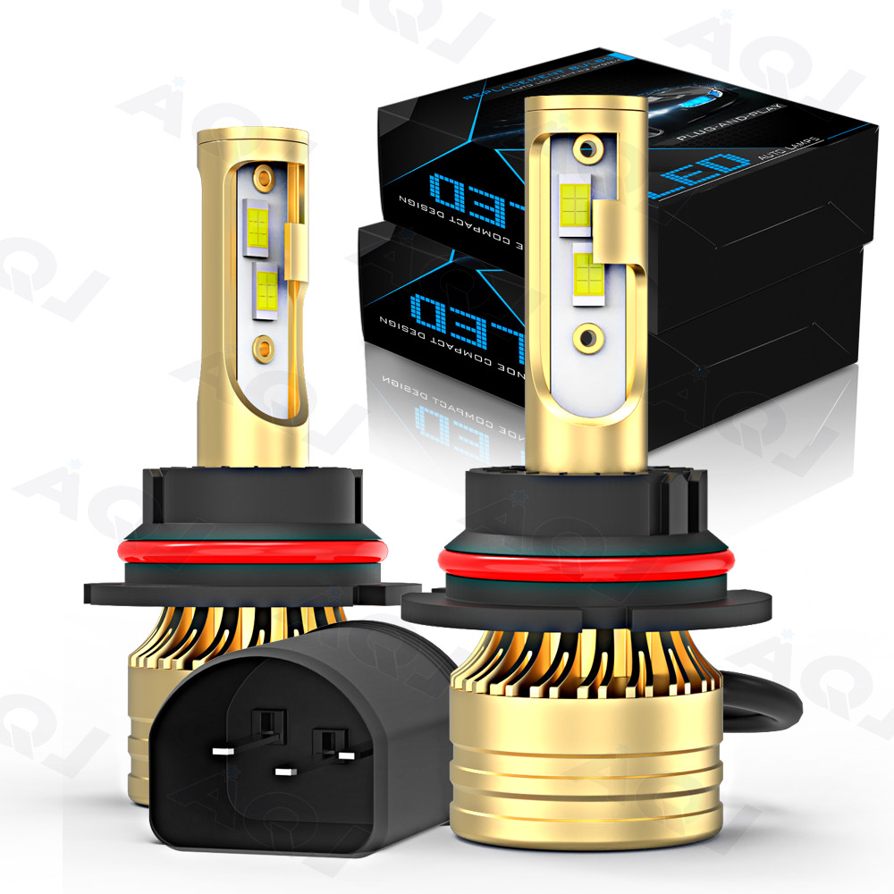 AQJ 2x 9007 HB5 LED Headlight Bulbs Kit High Low Beam 6000K 35000LM Canbus