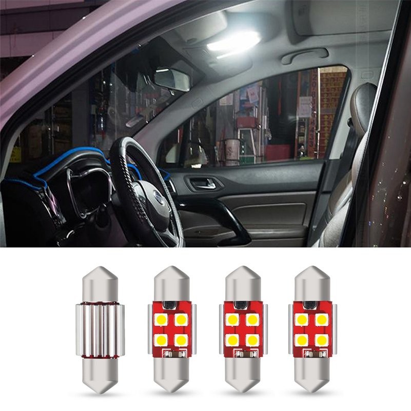 4x 31mm Car 3020-SMD Auto LED Dome Bulbs Interior Light Festoon Lamp White AUXIT