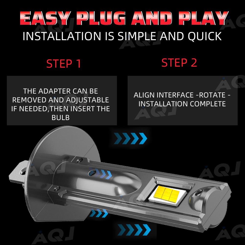 H1 6000K Super Bright White 60000LM CSP LED Headlight Bulb Kit High Low Beam DRL