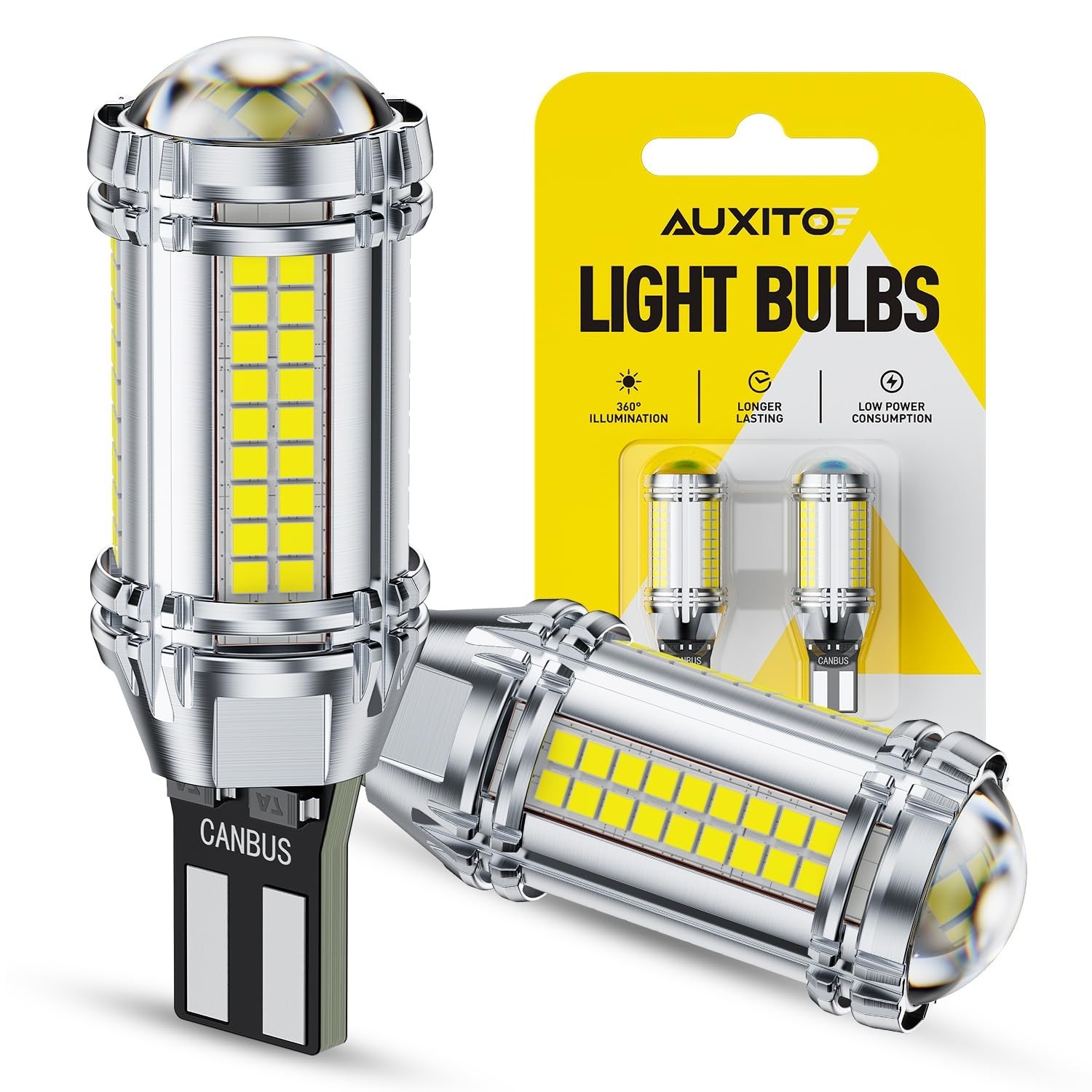 Super Bright 921 LED Bulbs – 700% Brightness, Error Free, 6500K White Backup Lig
