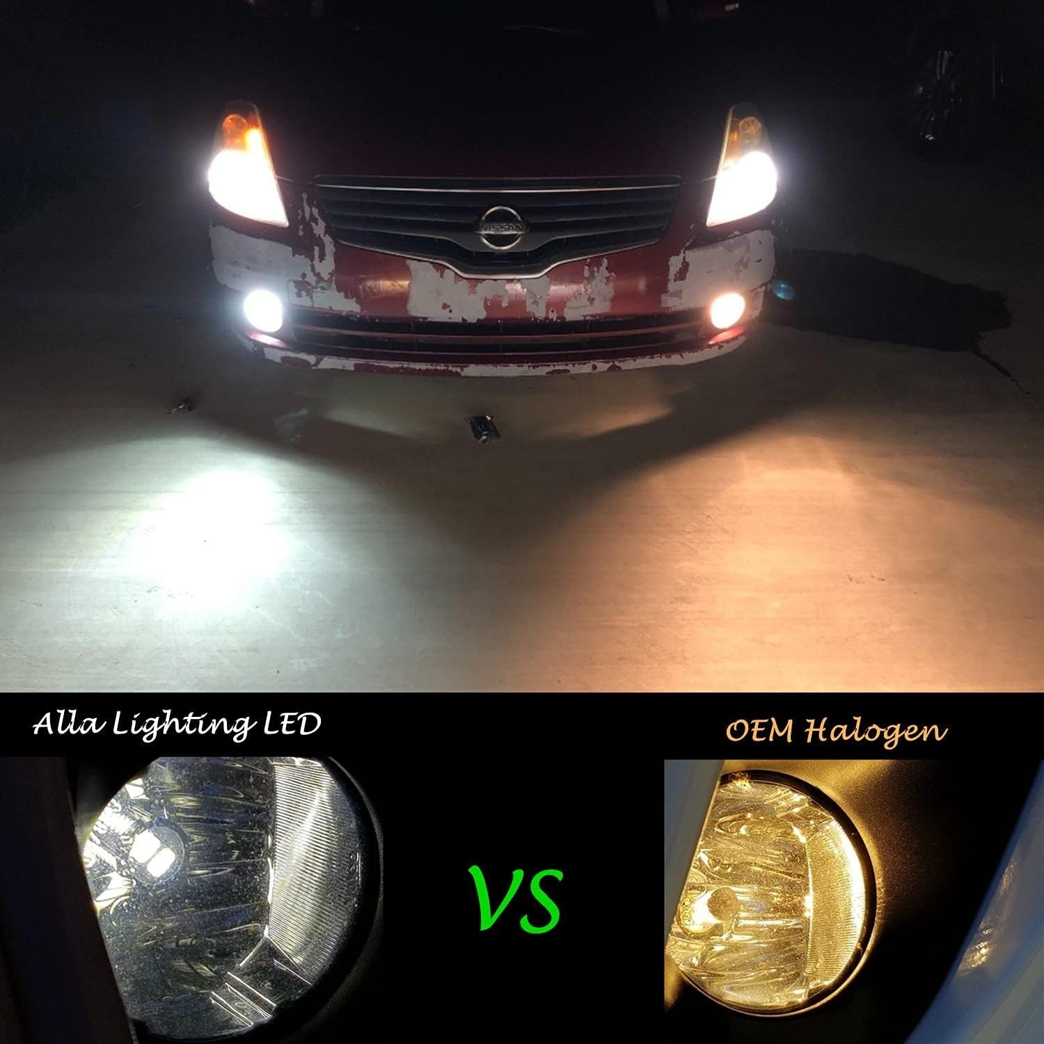 Upgrade Your Fog Lights: 2504 LED Bulbs, 6000K White Light, Long Life 30,000 hrs