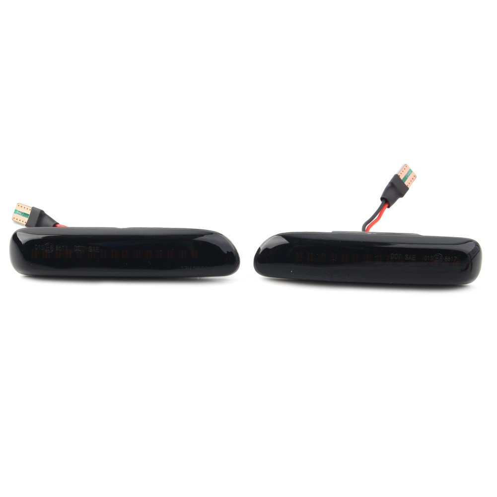 LED Sequential Dynamic Side Marker Turn Signal Light For BMW 3 Series E46 Black
