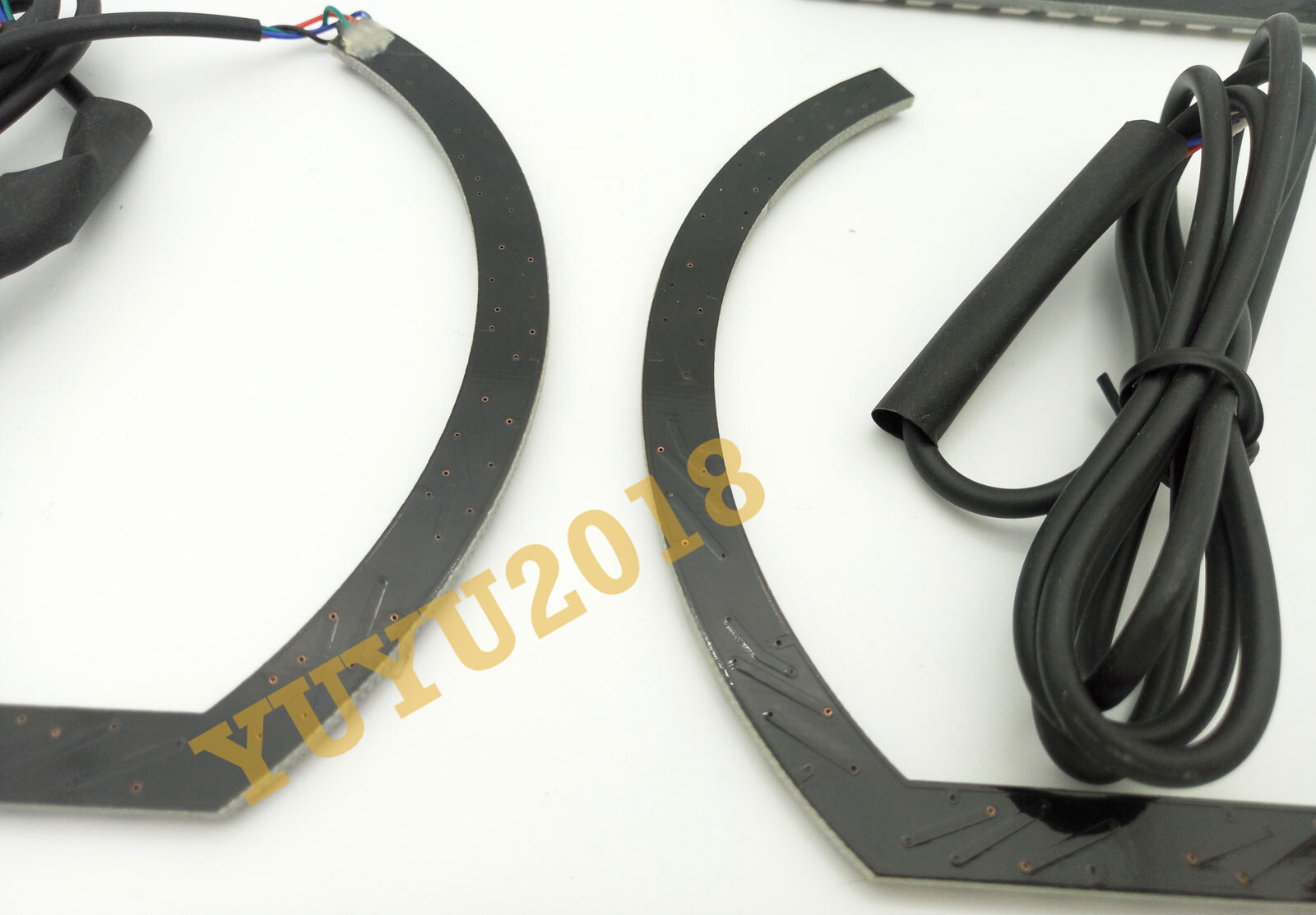RGB LED halo rings for Chevrolet Silverado 07-14 headlight U style Bluetooth DRL