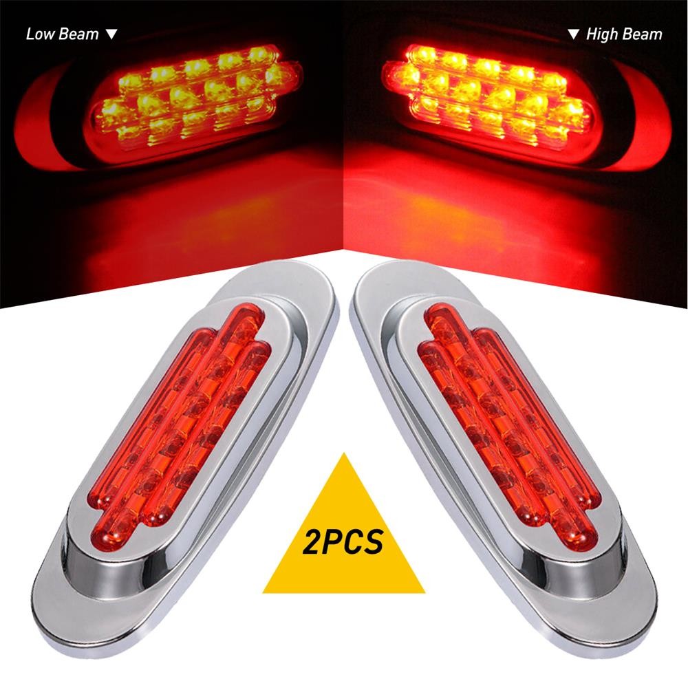 LED Red Side Lights Marker RV Truck Trailer Clearance Light Lamp Waterproof D