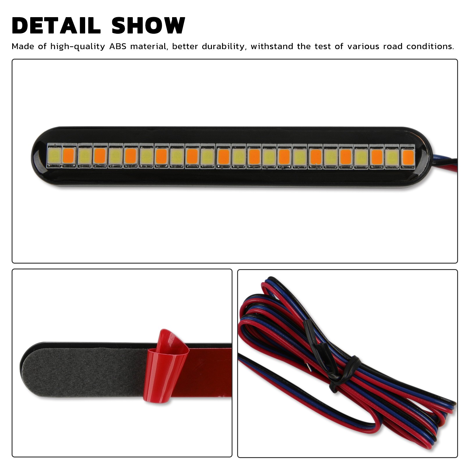 Flowing LED Strip Lights Motorcycle Turn Signal For Honda Suzuki Yamaha Kawasaki